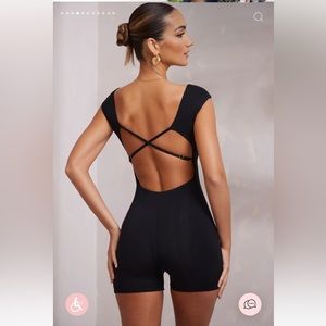 Open back scoop neck Romper Xs Oh Polly
